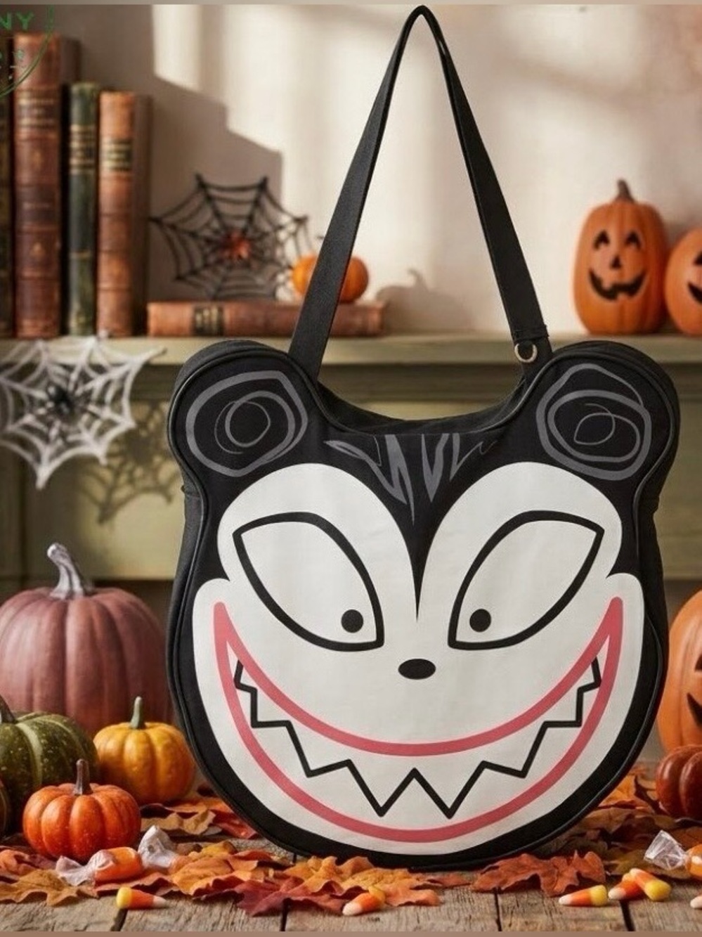 Disney Parks Vampire Teddy Big Face Canvas Tote
